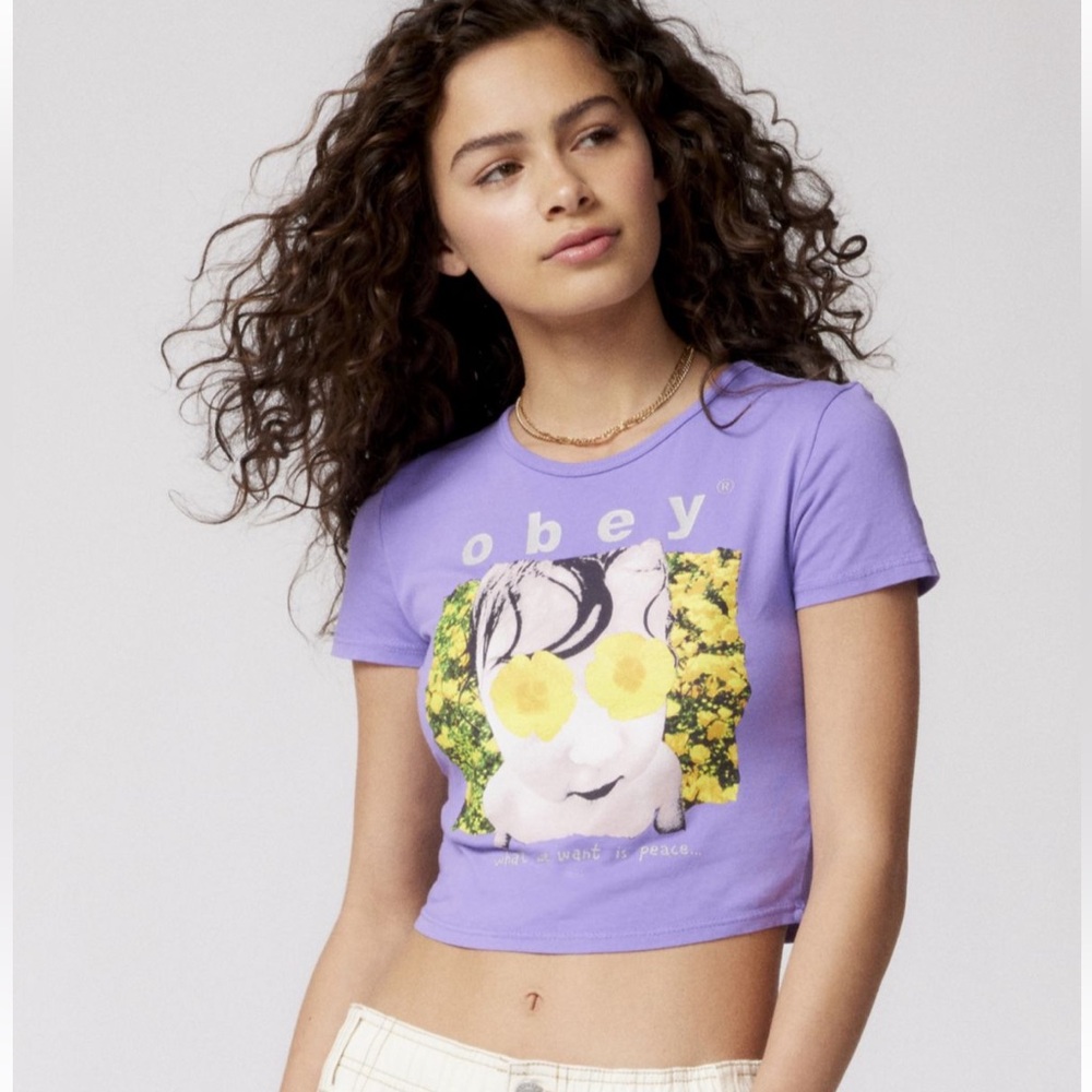 Obey Purple Baby Tee